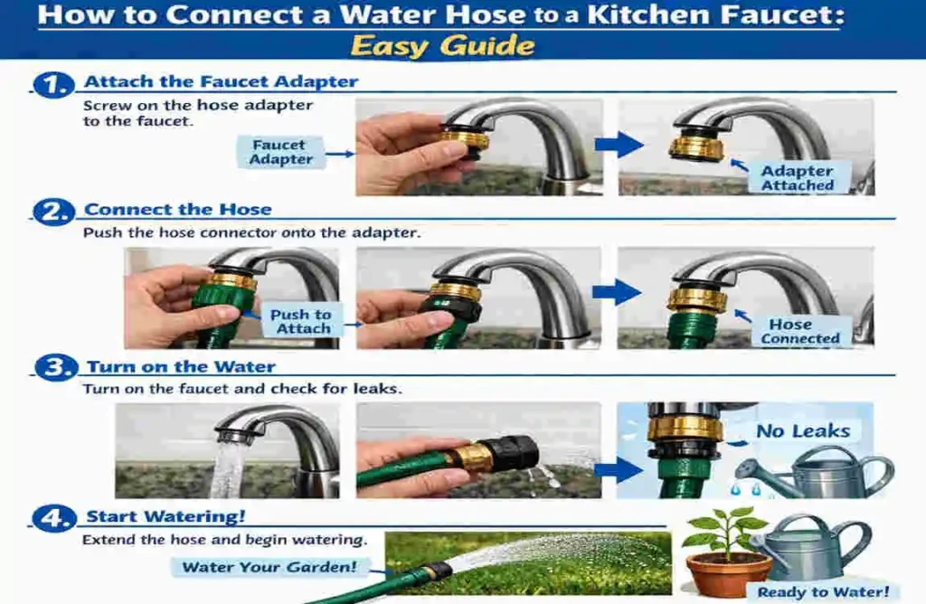 How to Connect a Water Hose to a Kitchen Faucet: