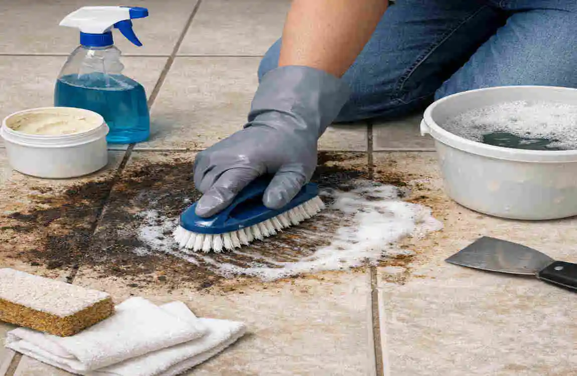how to get ground-in dirt out of vinyl flooring uk