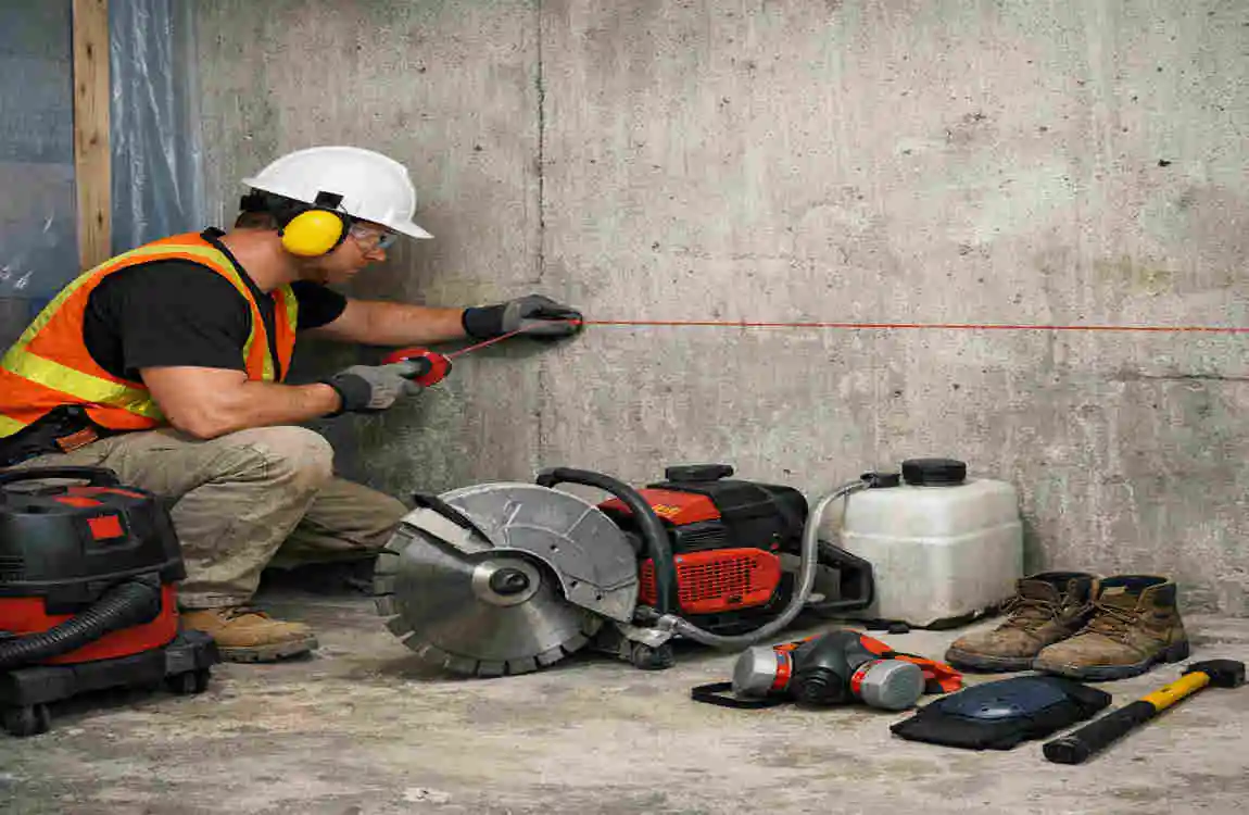 How to Cut a Concrete Wall for a Door: