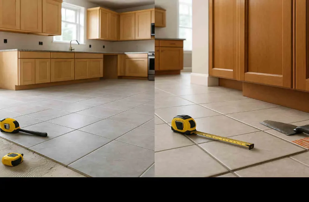 Do You Put Tile Flooring Under Kitchen Cabinets in Your House?