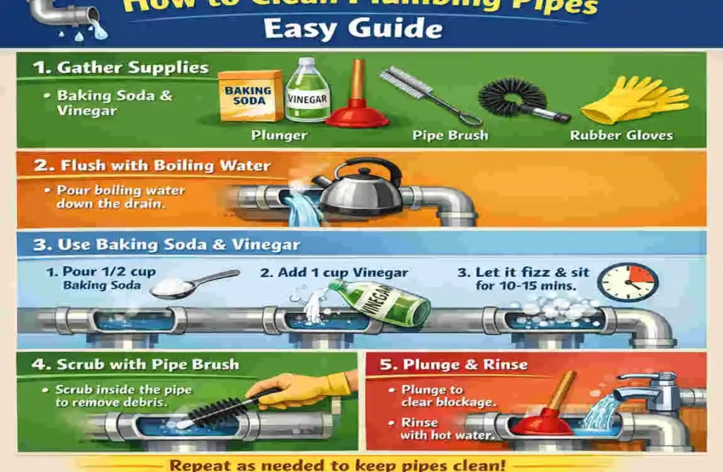 how to clean plumbing pipes at home