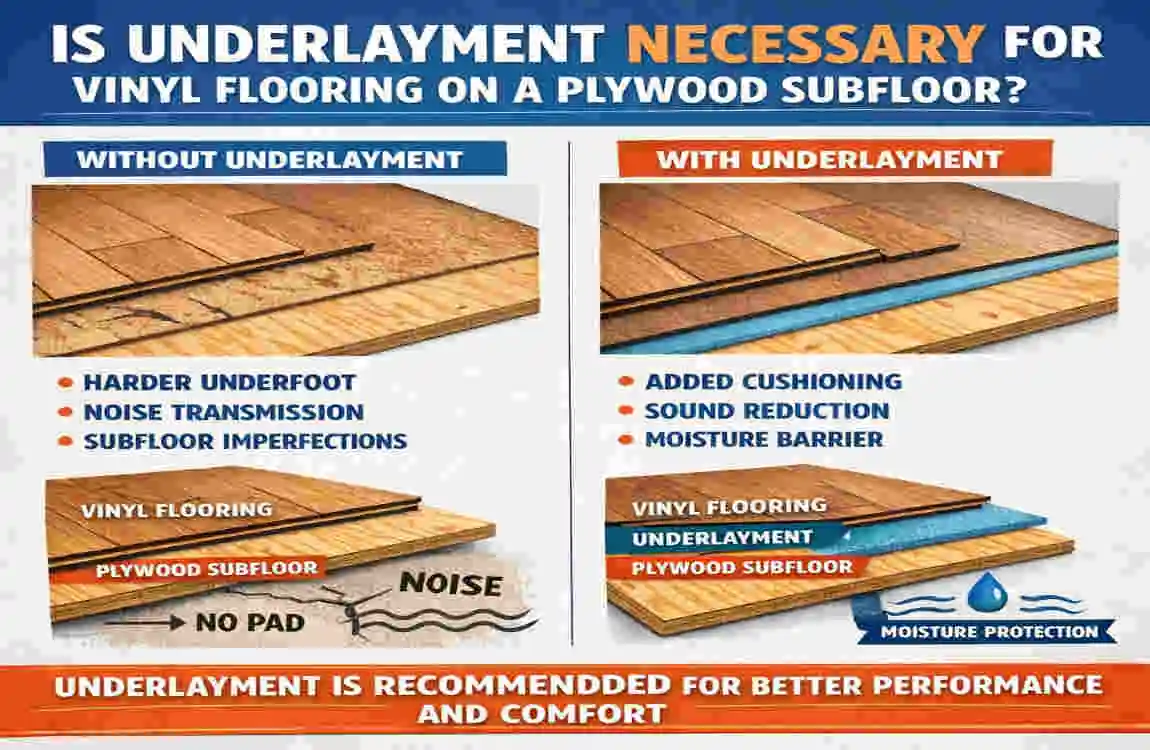 do i need underlayment for vinyl flooring on plywood
