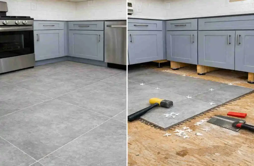 Do You Put Tile Flooring Under Kitchen Cabinets? A Simple Guide Do You Put Tile Flooring Under Kitchen Cabinets?