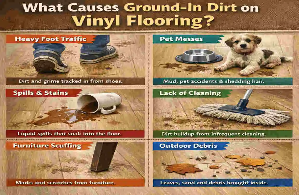 how to get ground-in dirt out of vinyl flooring uk