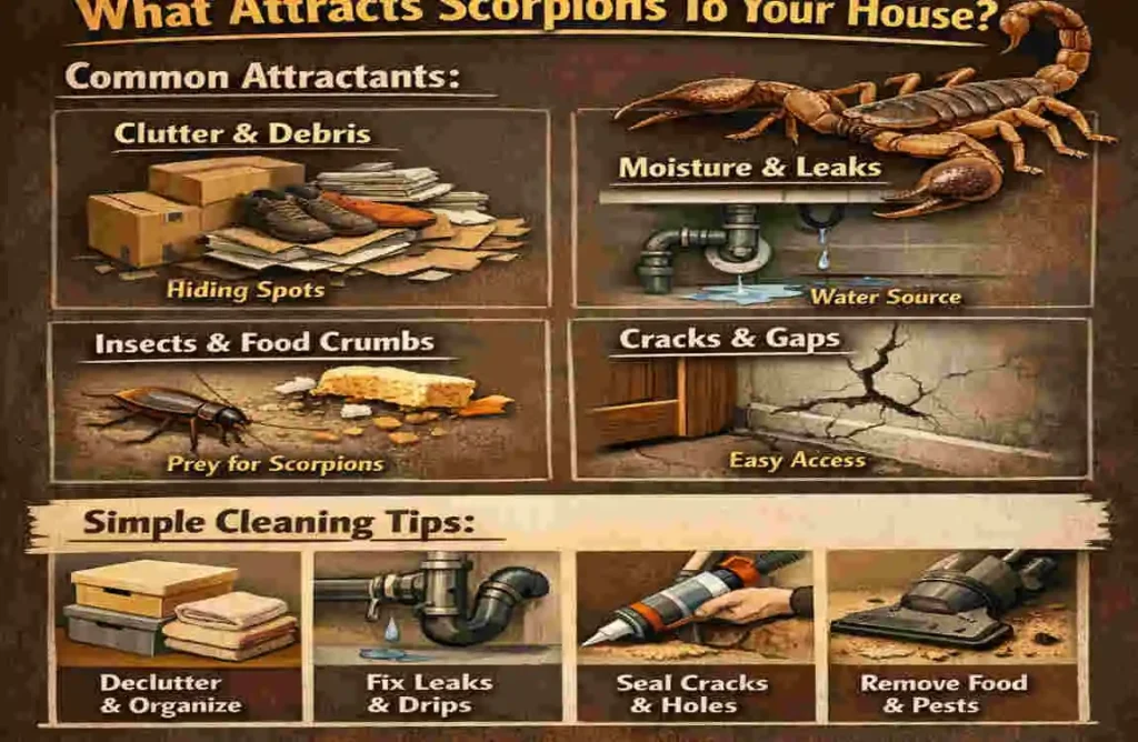 what attracts scorpions to your house cleaning tips