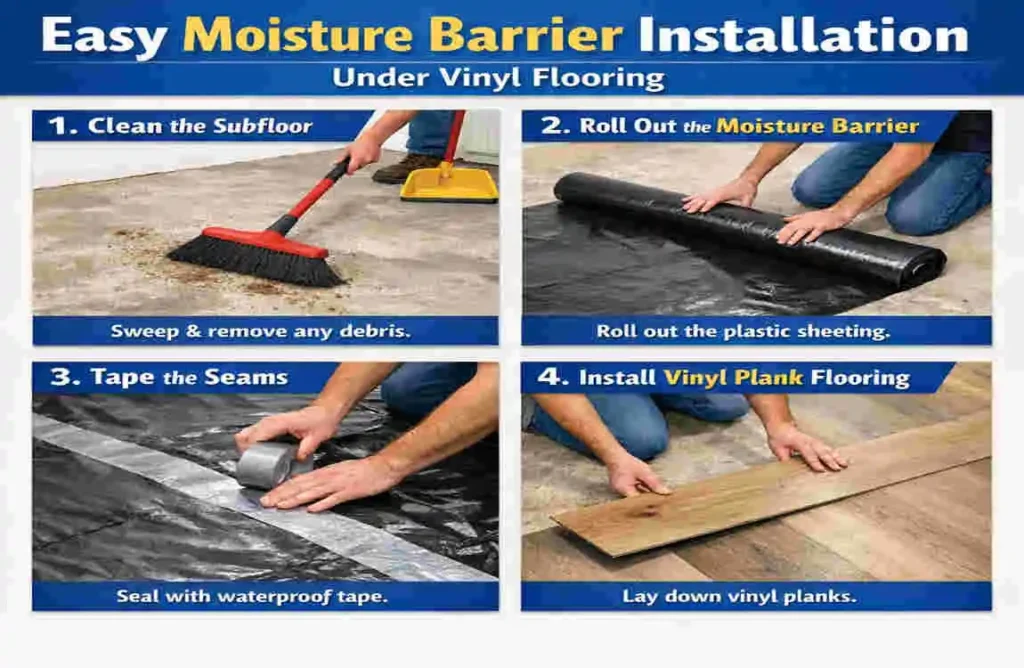 Easy Moisture Barrier Installation Under Vinyl Flooring how to install moisture barrier under vinyl flooring