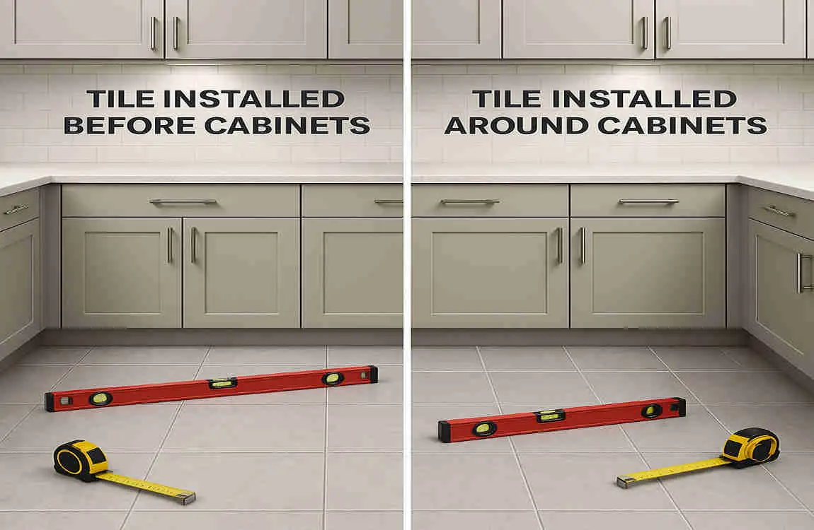 Do You Put Tile Flooring Under Kitchen Cabinets in Your House?