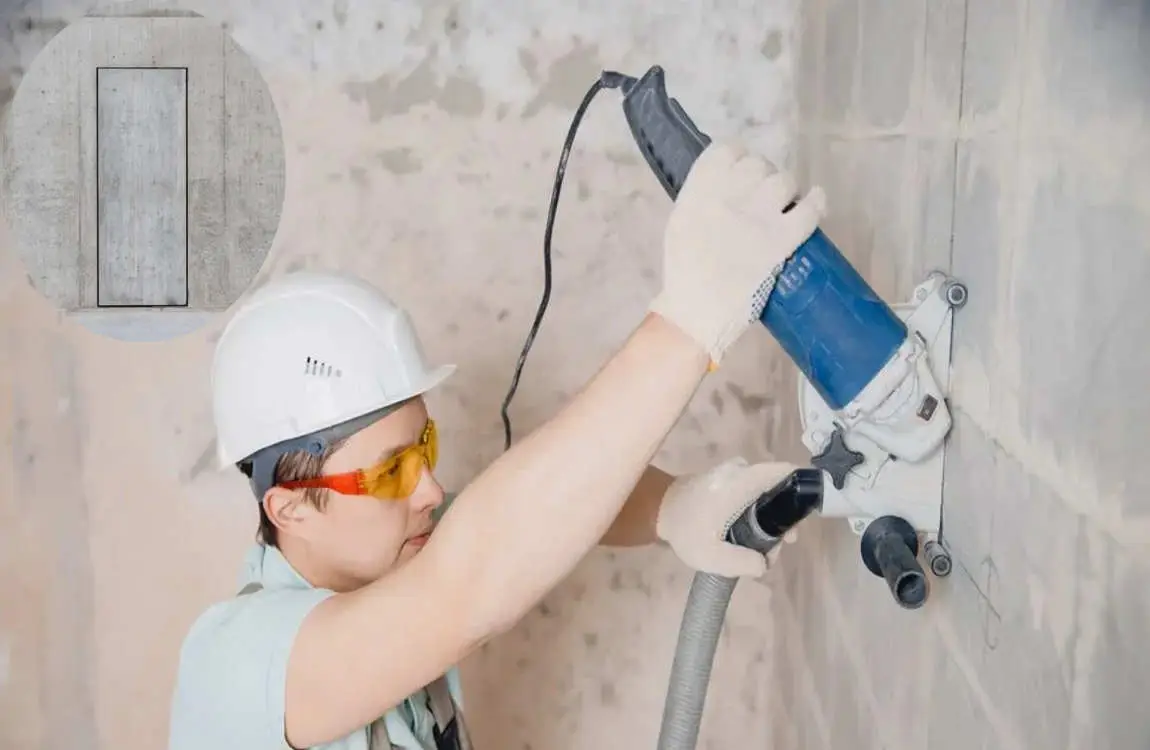 how to cut concrete wall for door