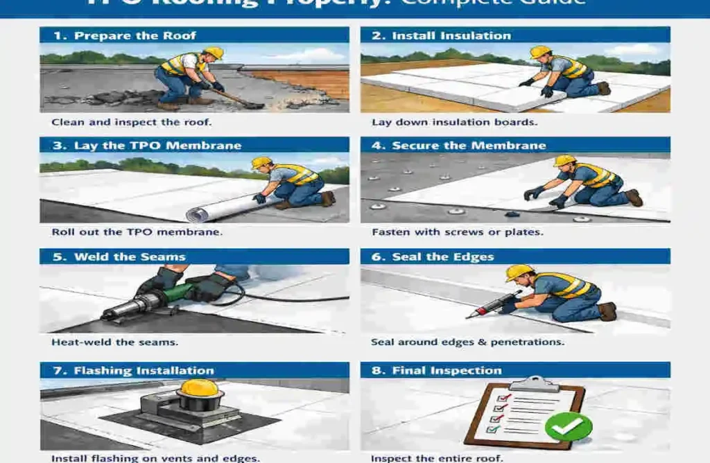 How to Install TPO Roofing Properly: Complete Guide How to Install TPO Roofing Properly