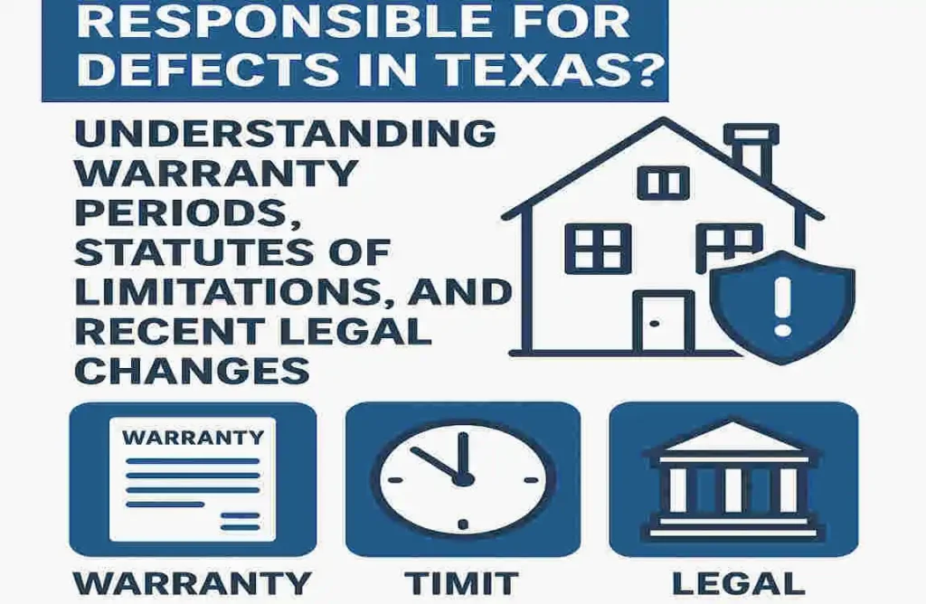How Long Is a Home Builder Responsible for Defects in Texas? Understanding Warranty Periods, Statutes of Limitations, and Recent Legal Changes