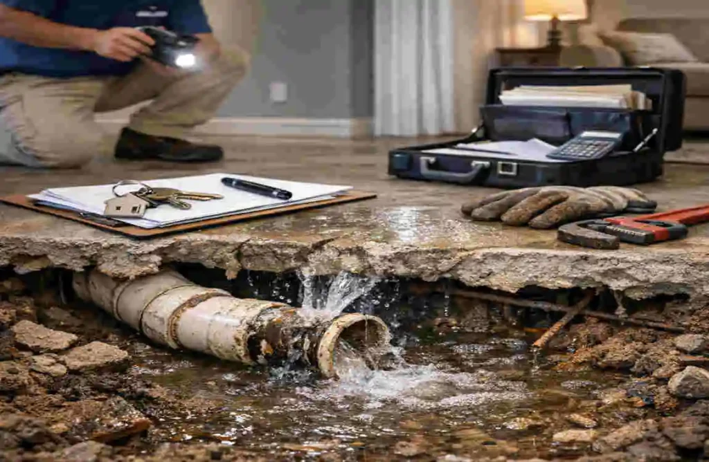 Does homeowners insurance cover plumbing leaks under slab