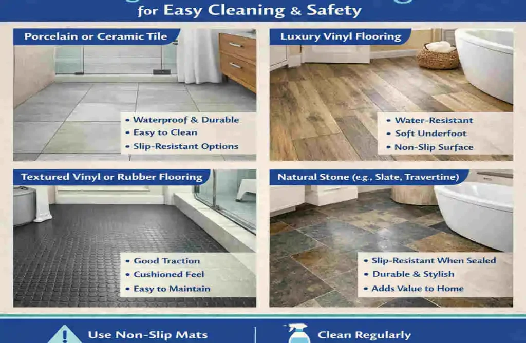 Best Bathroom Flooring for Easy Cleaning & Safety What type of floor is best in a bathroom?