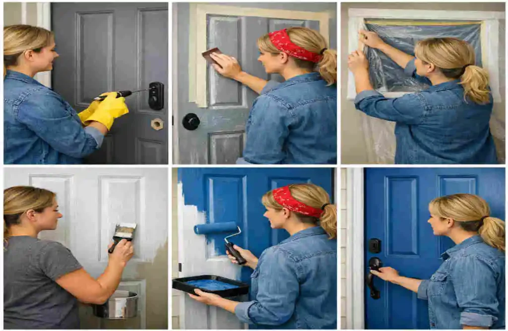 how to paint a house door
