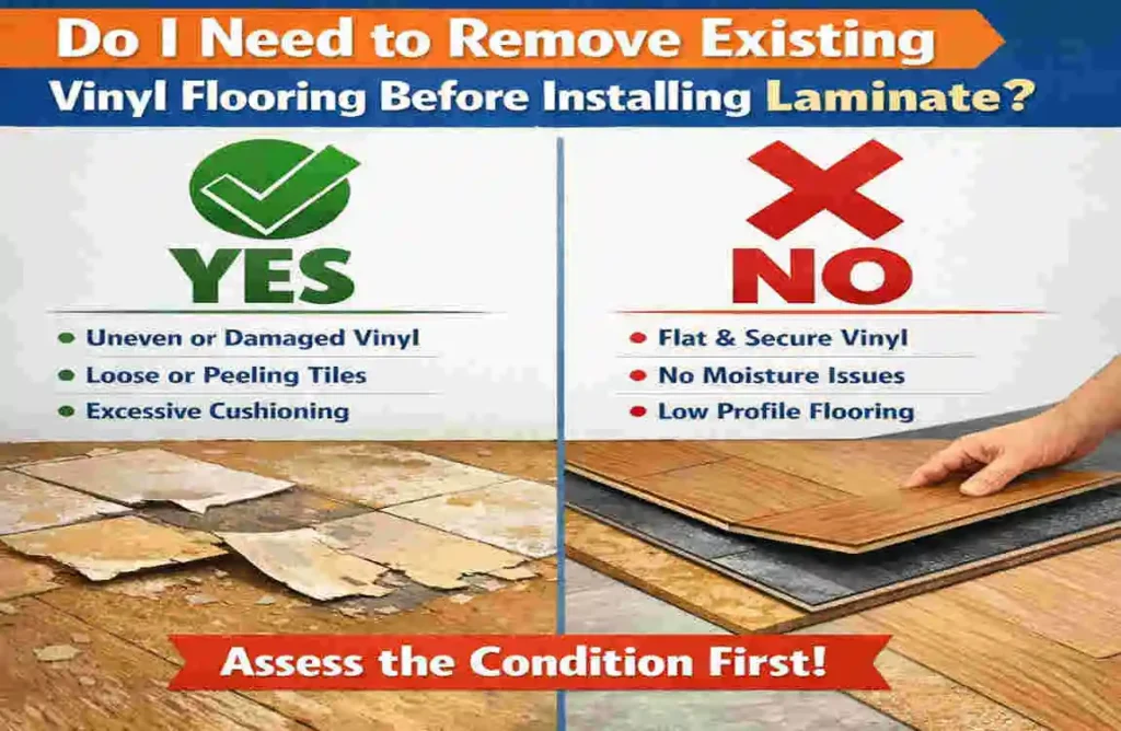 do you have to remove vinyl flooring before installing laminate