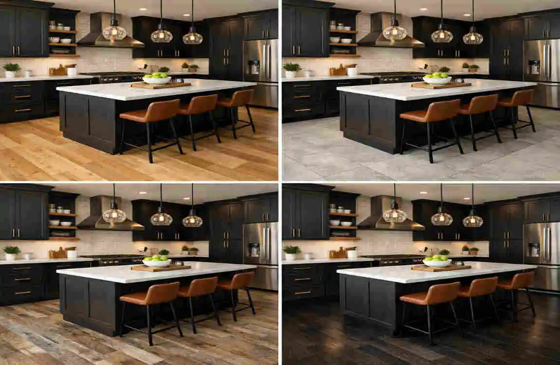 What Color Flooring Goes With Dark Cabinets?