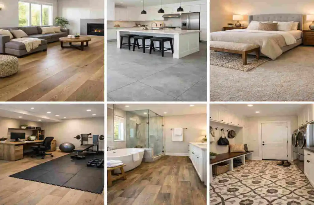 flooring in a house room by room