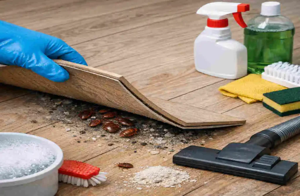can bed bugs live in laminate flooring in house cleaning