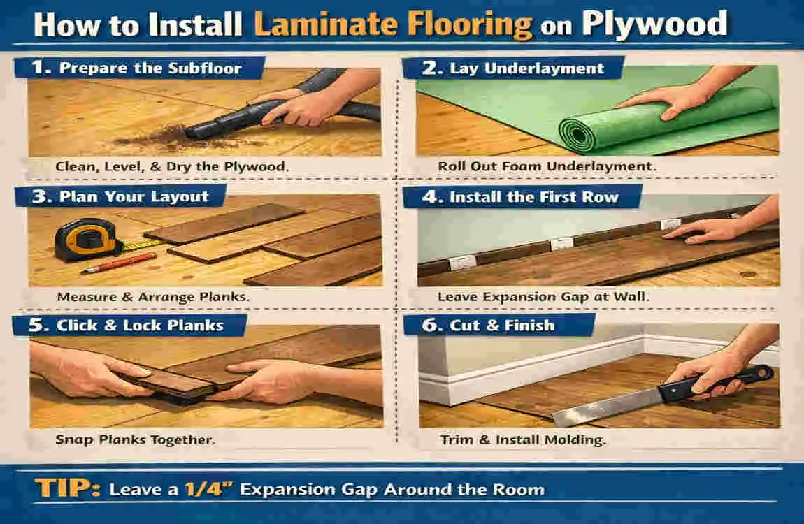 How to Install Laminate Flooring on Plywood