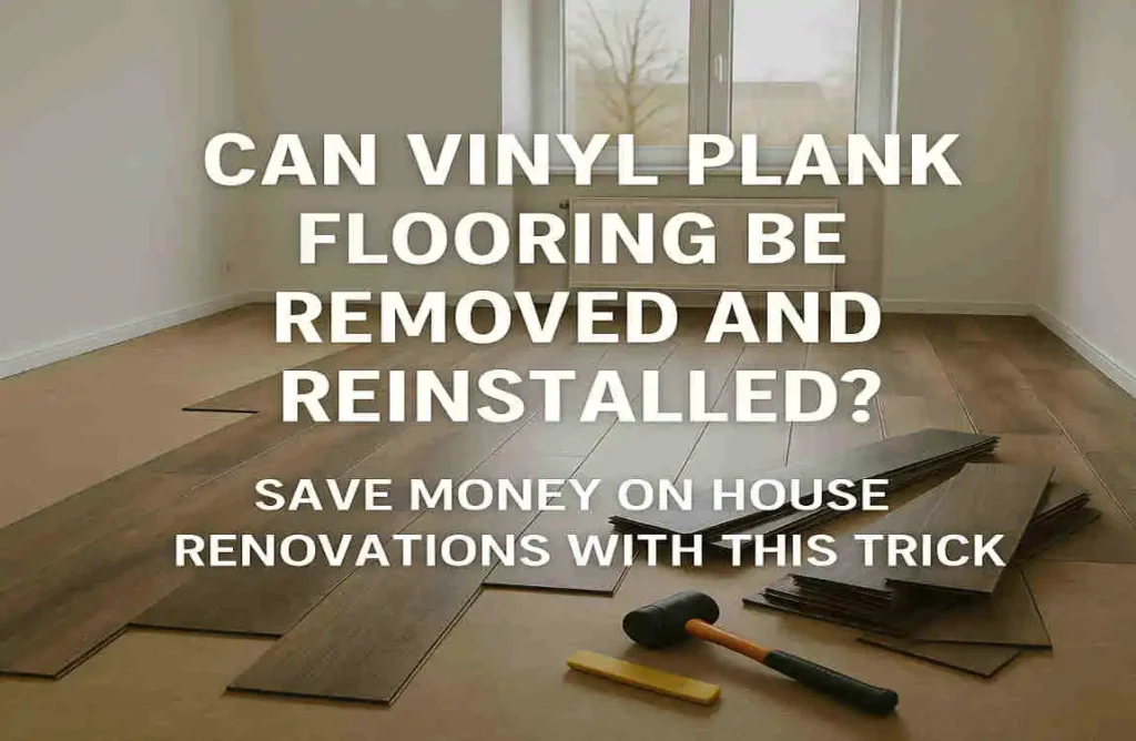 Can Vinyl Plank Flooring Be Removed and Reinstalled? Save Money on House Renovations with This Trick