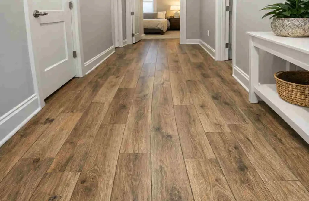 which way should vinyl plank flooring run in a hallway