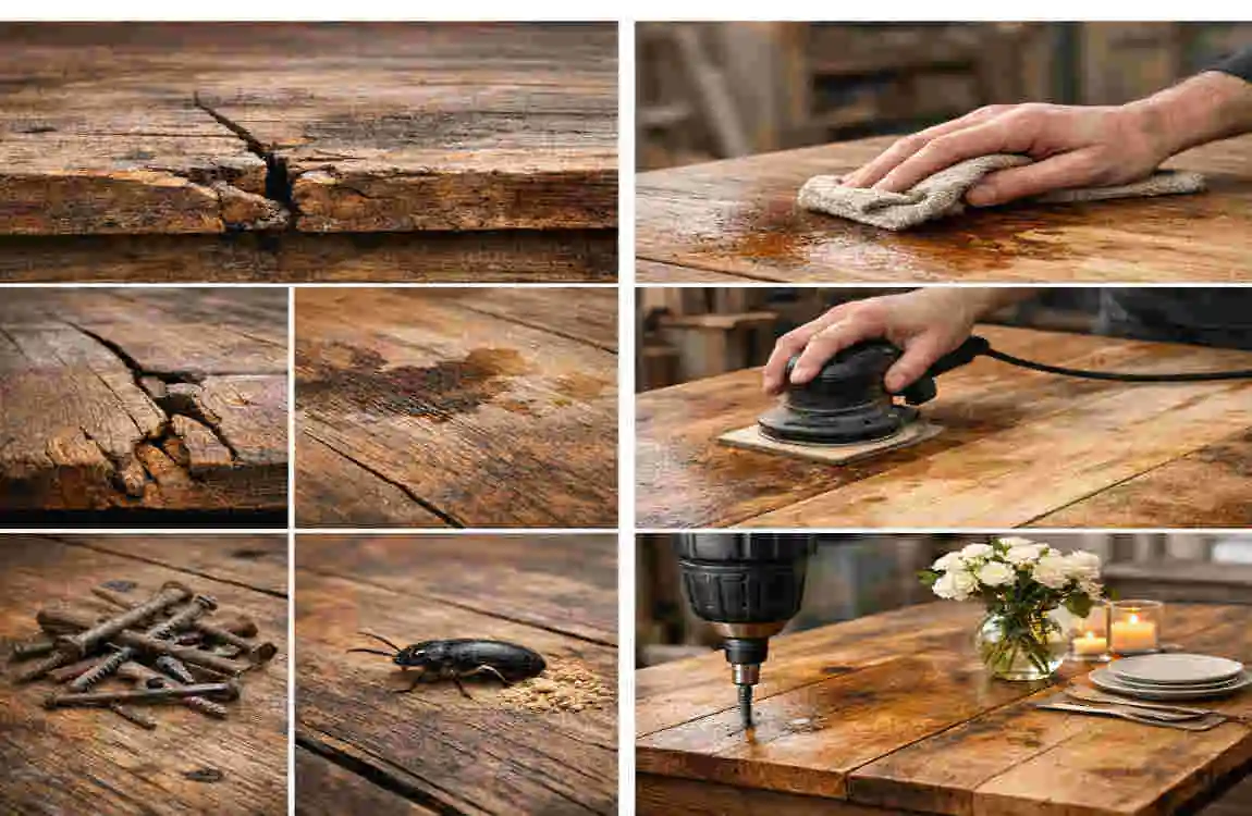 Reclaimed Wood Kitchen Tables