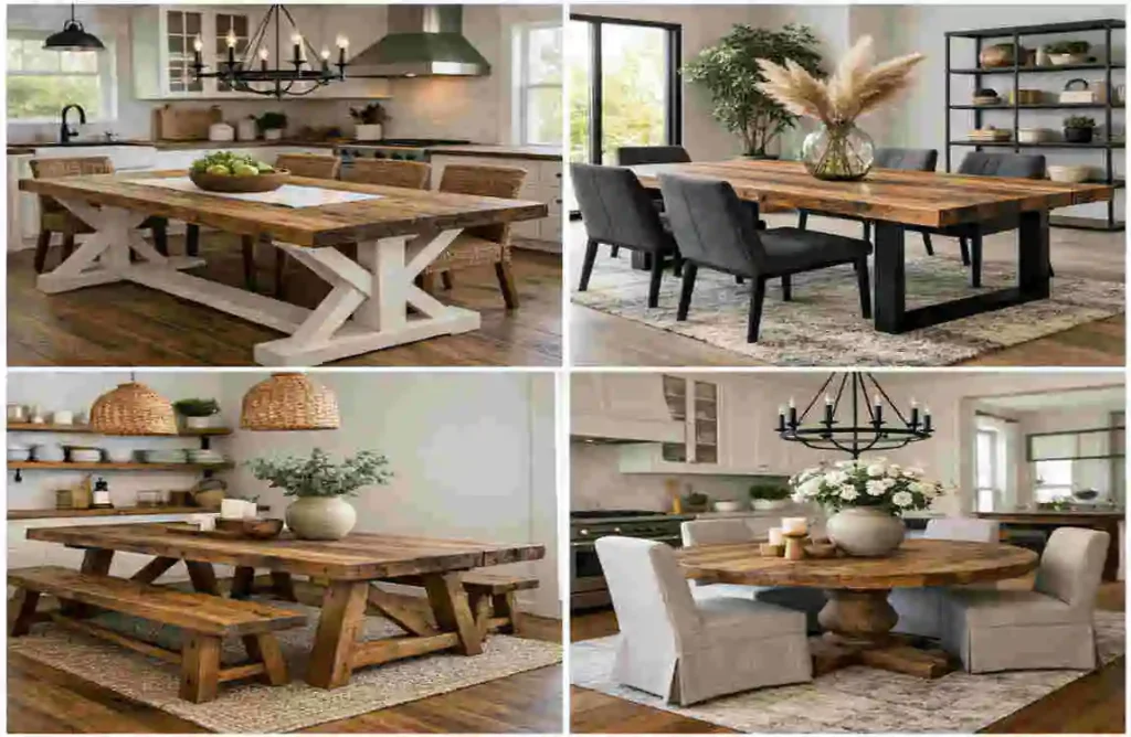 Reclaimed Wood Kitchen Tables