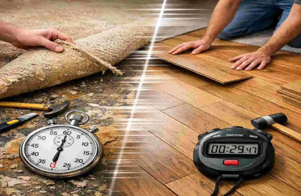 how long does it take to replace flooring