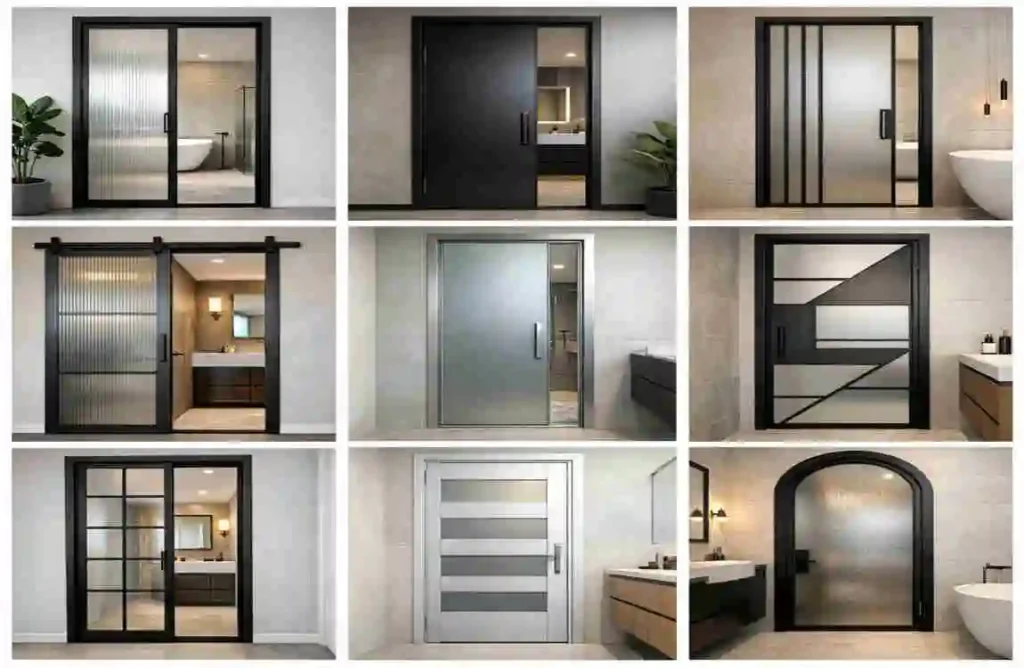Modern Bathroom Aluminium Door Designs