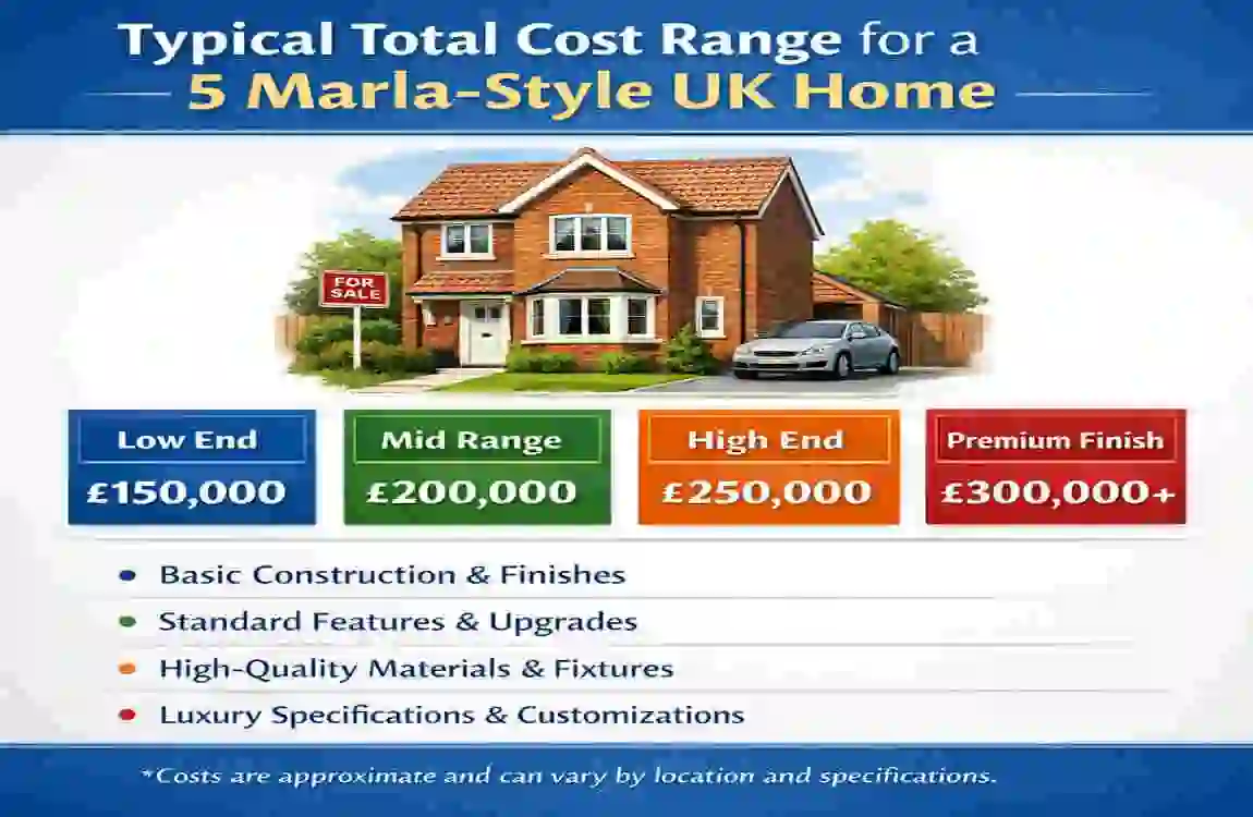 plumbing work in 5 marla house in uk cost
