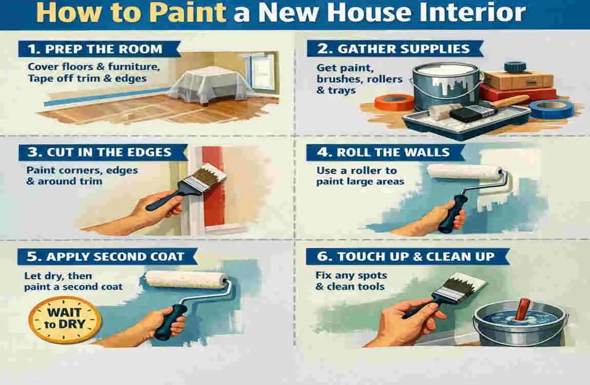 how to paint a new house interior