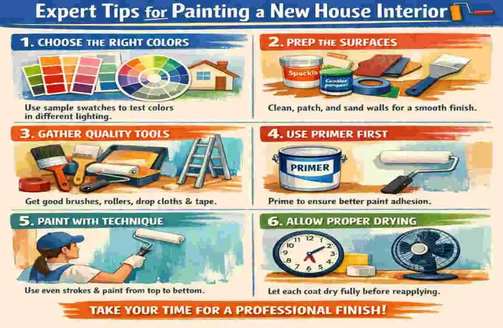 how to paint a new house interior