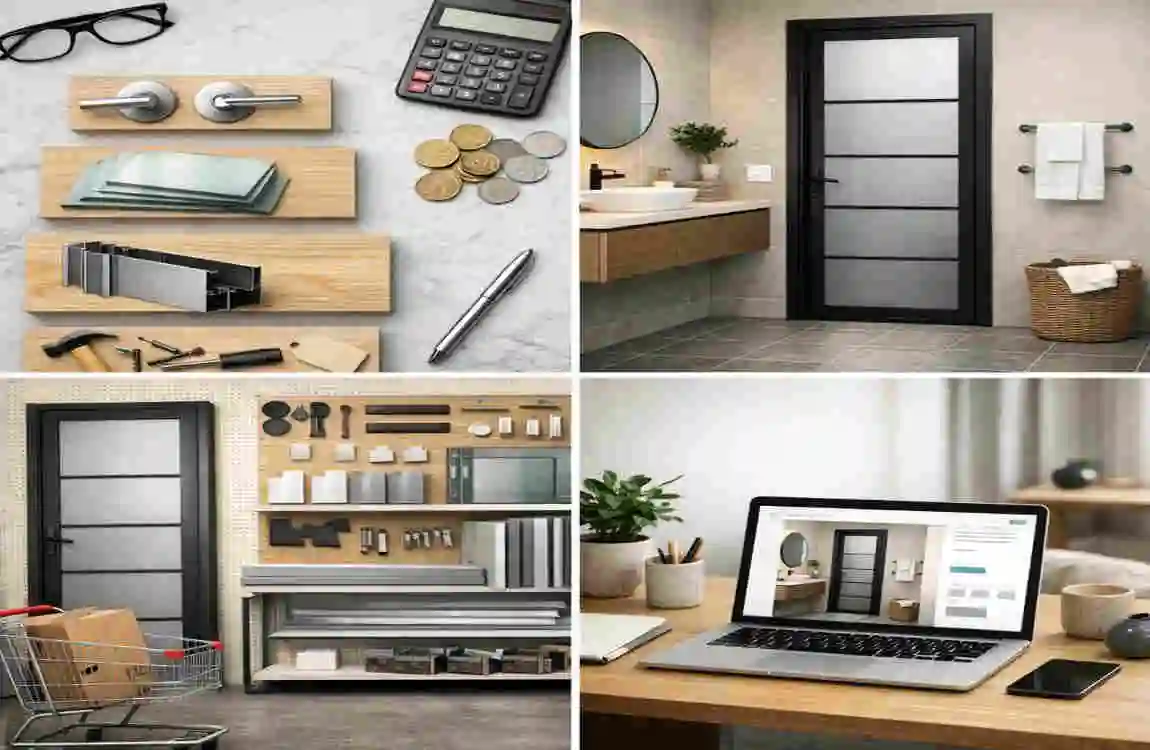 Modern Bathroom Aluminium Door Designs