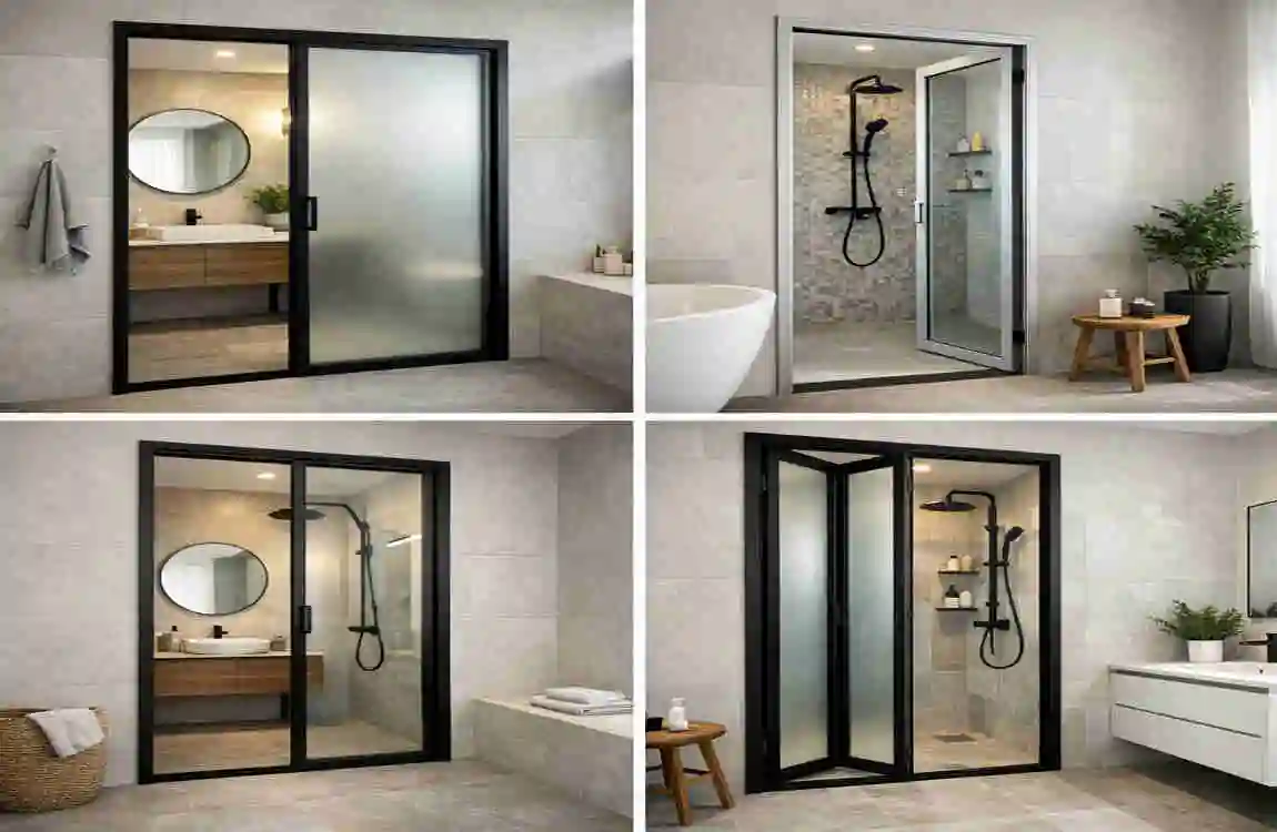 Modern Bathroom Aluminium Door Designs