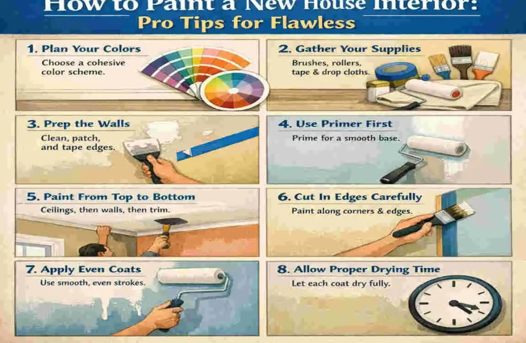 how to paint a new house interior