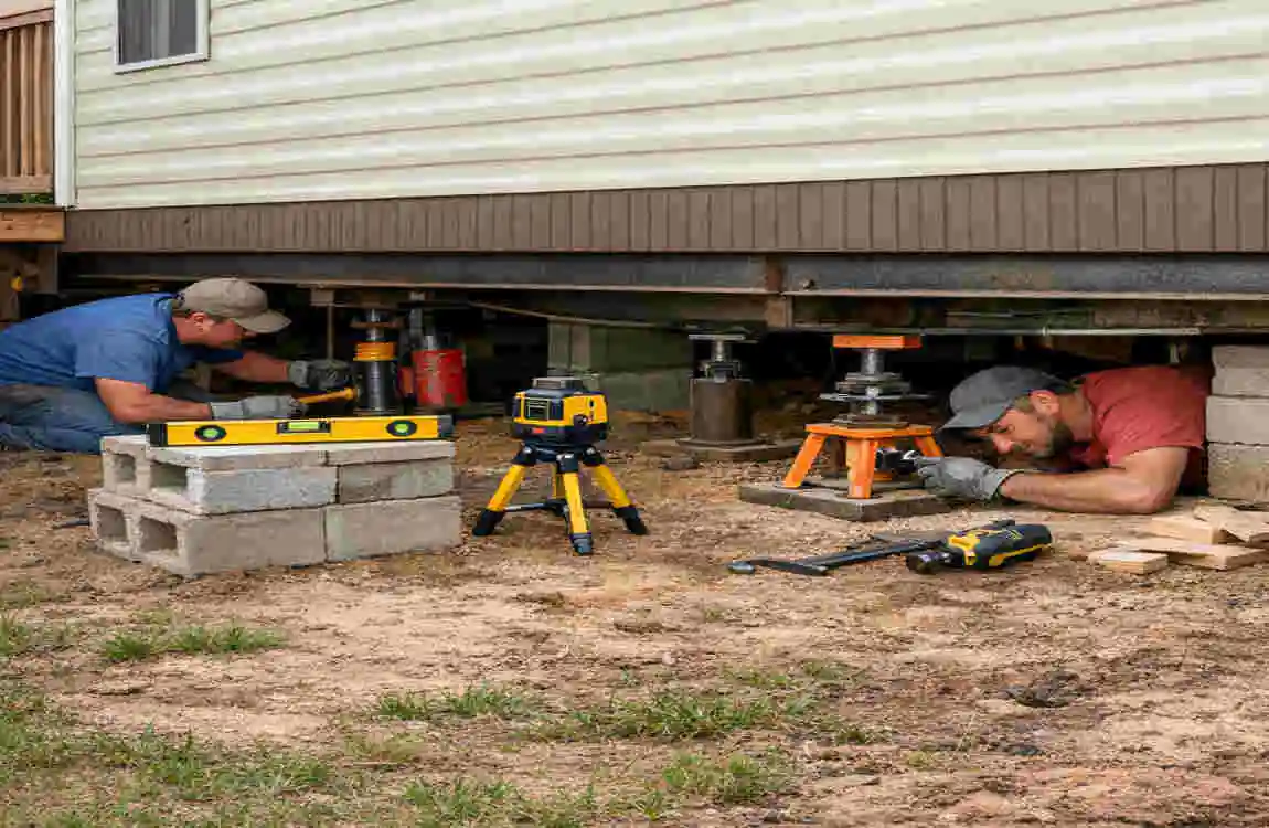 how often should a mobile home be leveled
