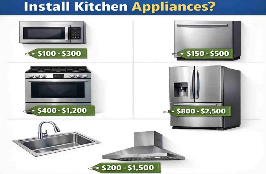 how much does it cost to install kitchen appliances a house
