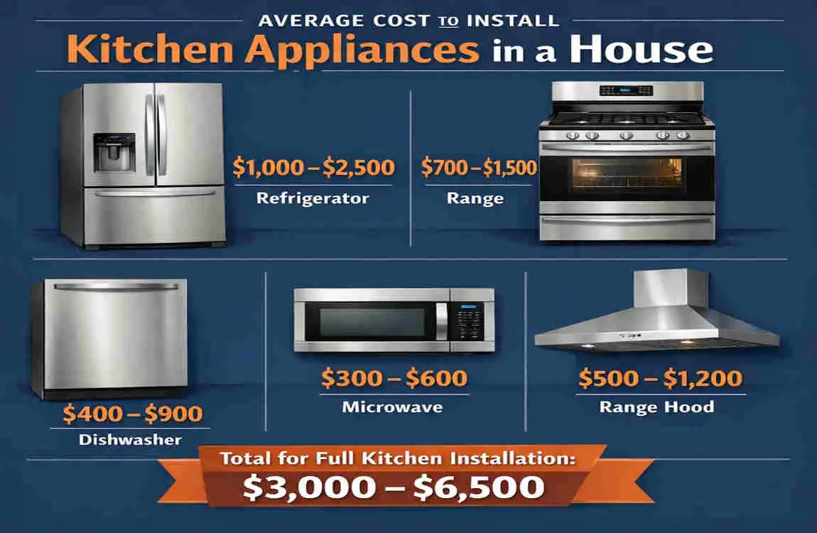 how much does it cost to install kitchen appliances a house