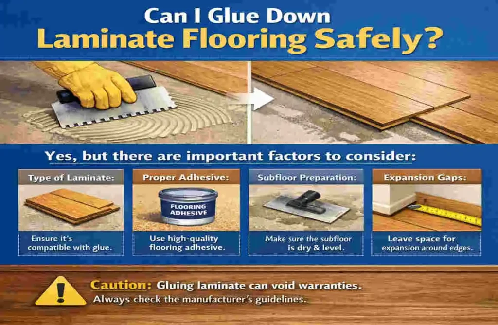 can i glue down laminate flooring
