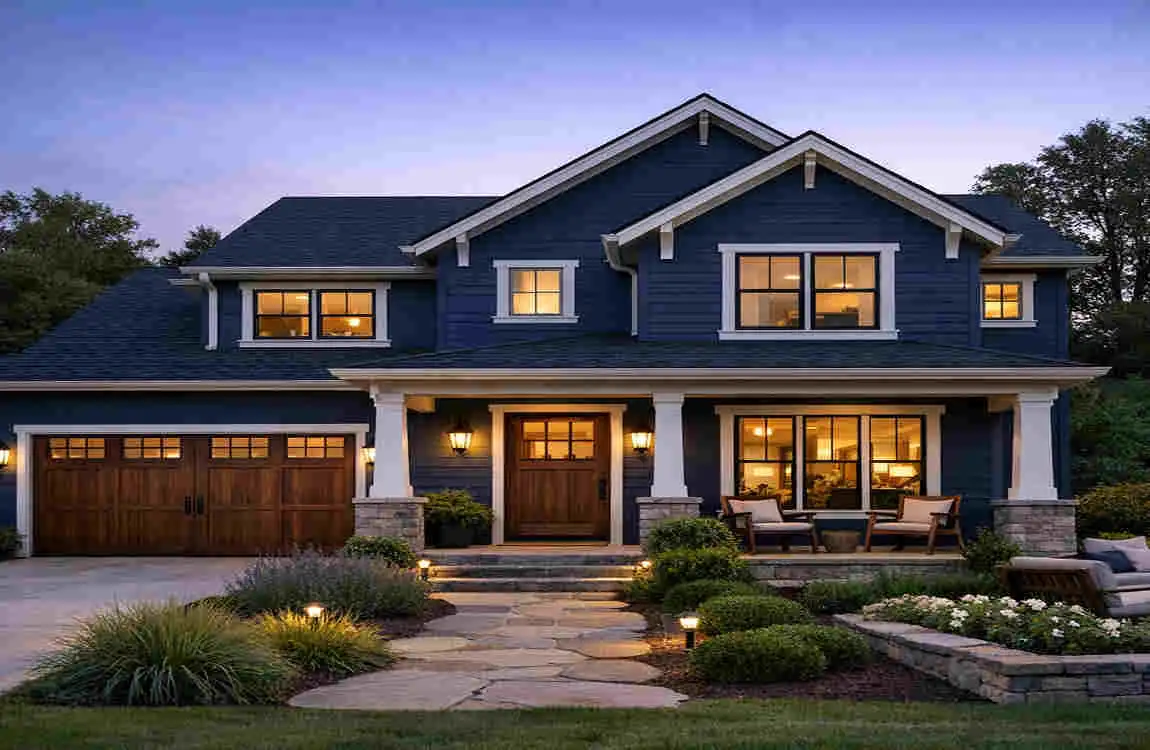 twilight color room for home exterior