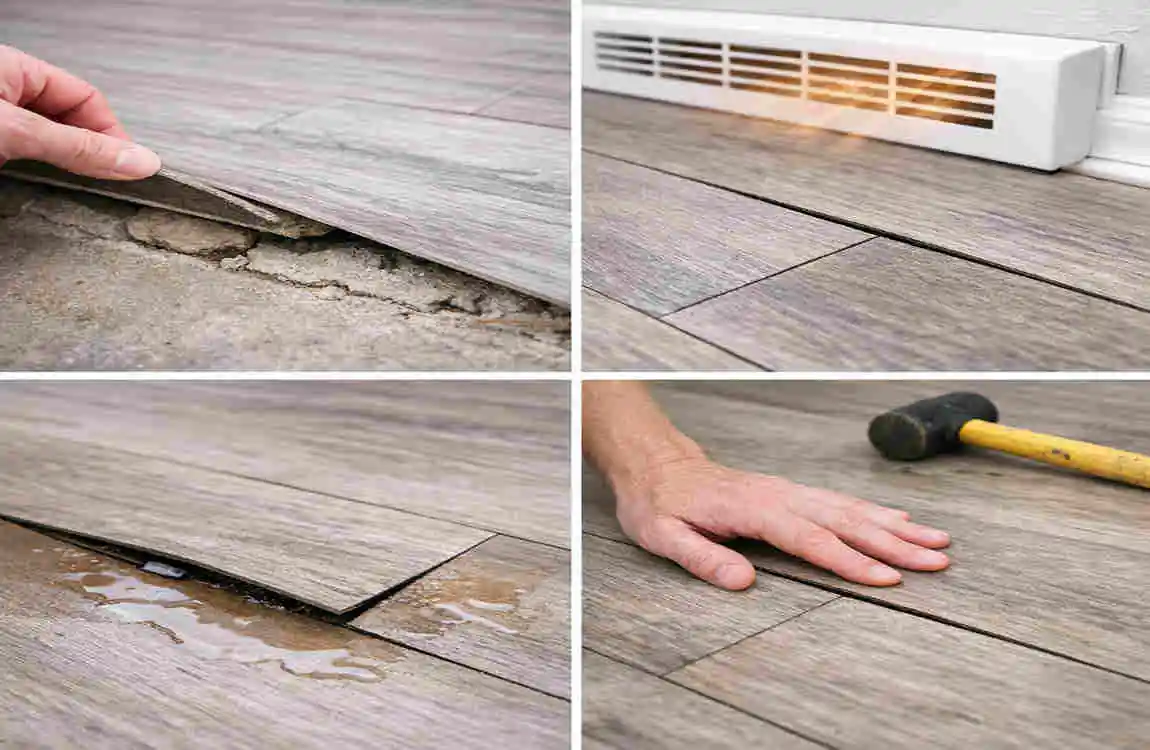 what causes vinyl flooring to separate