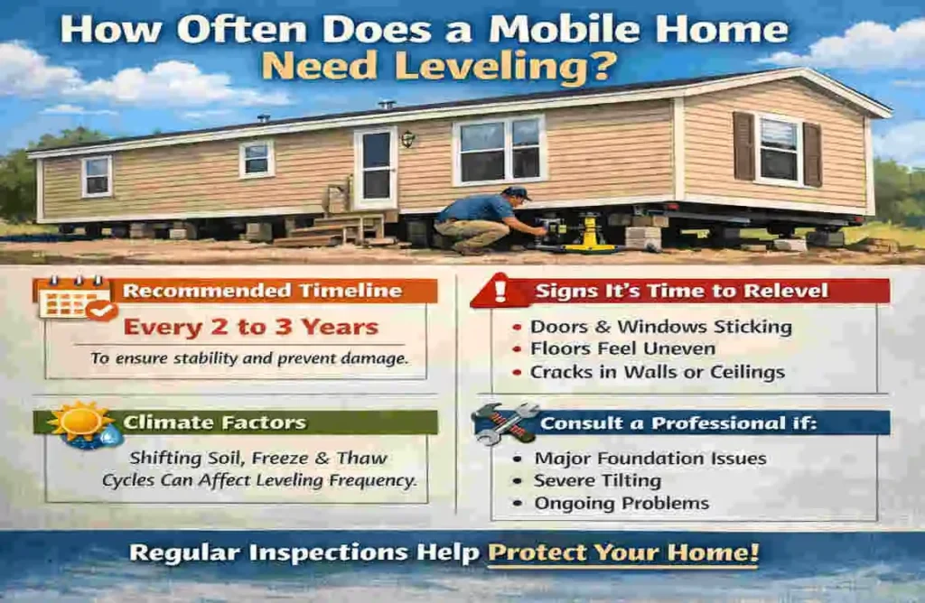 how often should a mobile home be leveled
