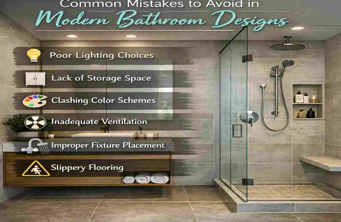 Modern House Bathroom Design with Shower