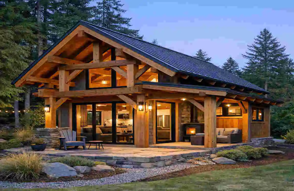 Small Modern Timber Frame Home
