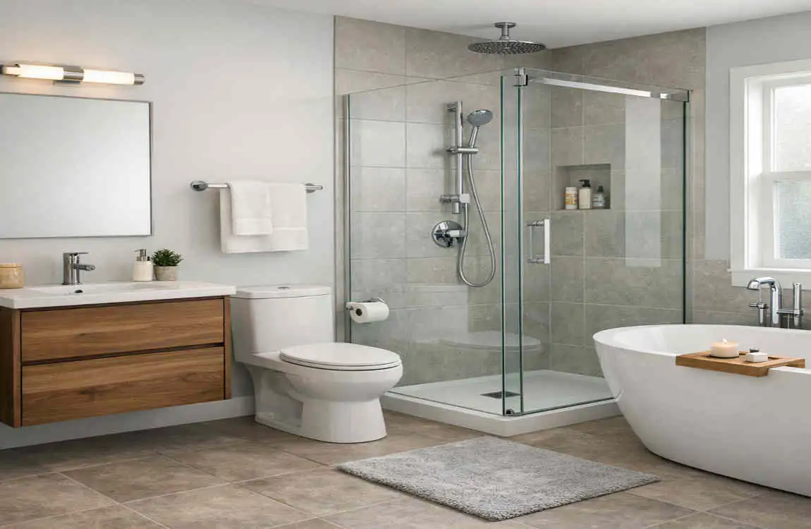 What fixtures are needed for a bathroom?