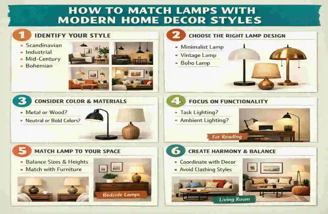 matching lamps with modern home decor styles guide