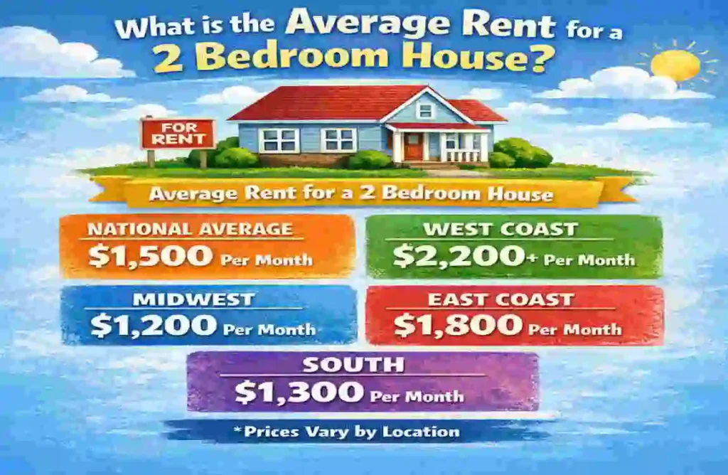 average 2 bedroom house rent