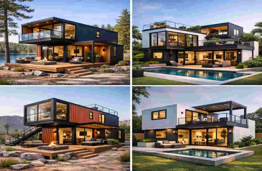 2 story modern container homes
