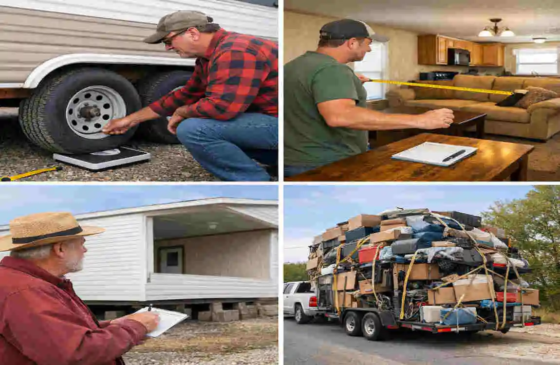 how much does a 14x60 mobile home weigh