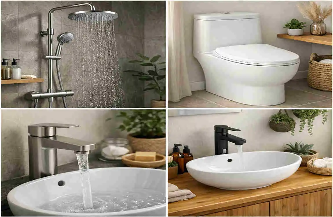 What fixtures are needed for a bathroom?