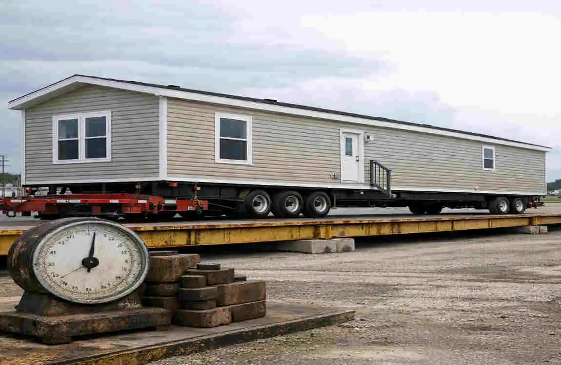 how much does a 14x60 mobile home weigh